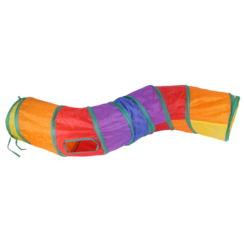 Practical Cat Tunnel Pet Tube Collapsible Play Toy rainbow Tunnel Indoor Outdoor Kitty Puppy Toys for Puzzle Exercising Hiding