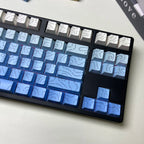 Line Gradient Side Shine Through Keycaps Cherry Profile PBT Custom Keycaps for 60% 65% 75% 96% 98% 100% Mechanical Keyboard
