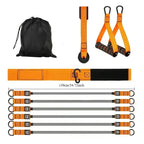 Resistance band with handle: used for muscle training, strength building, body shaping, yoga, home fitness equipment - natural.