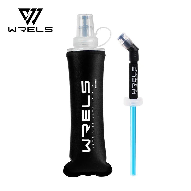 WRELS Water Bottle TPU Folding Soft Flask Outdoor Sport Water Bag Collapsible Water Bottle 500ml For Running Camping BPA Free