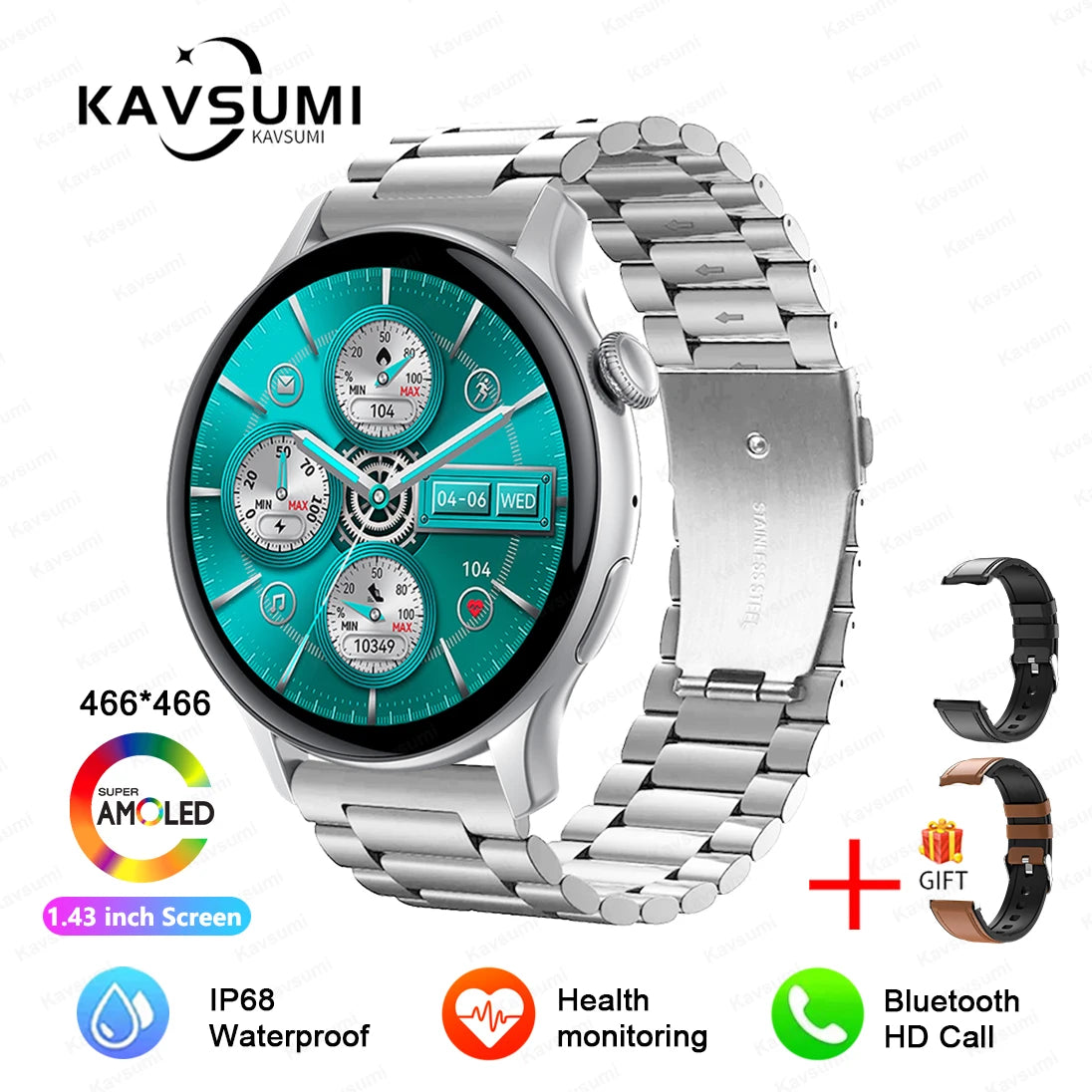 Smartwatch for Women AMOLED Screen Always Display Time NFC IP68 Waterproof Sports Call Women Smart Watch For Women Custom Dial