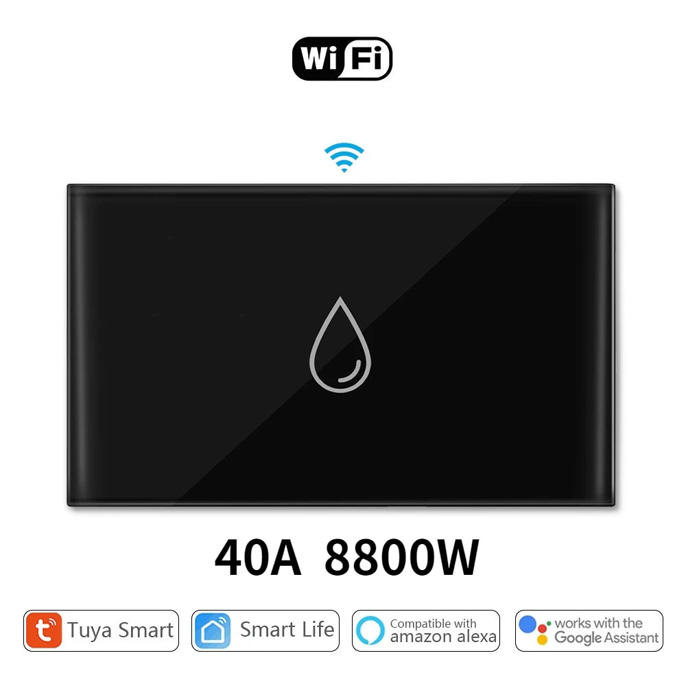 Melery Tuya WiFi Boiler Switch — Tomada 40A Smart com Timer Alexa