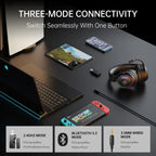 OneOdio EKSA MaKo BT — Headset Gaming 2.4 GHz/Bluetooth com Mic e 20 ms