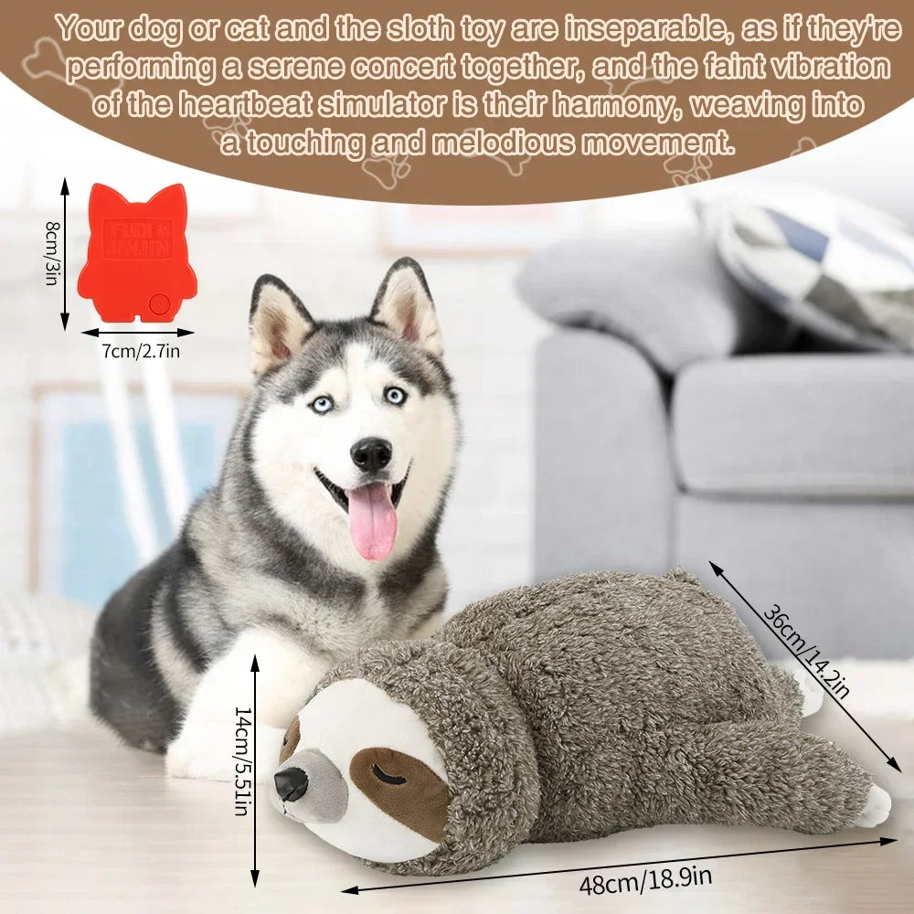 Peluche Sloth com Batimento Cardíaco – Brinquedo Calmante para Cachorros