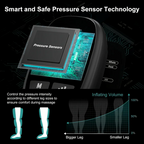 JinKairui Electric Pneumatic Leg Massager Extended Version for Deep Relaxation of Arms, Scalps and Feet with Remote Control