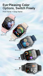 2026 New Model Uric Acid & Lipid Health Analysis Smartwatch Men's ECG+PPG Bluetooth Call 2.01 inch Flashlight Smartwatch Women's