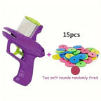 Funny Cat Toys Creative Turnip Gun with 15pcs Reusable Foam Disc Pet Hunting Interactive Toy Dog Cat Pet Supplies