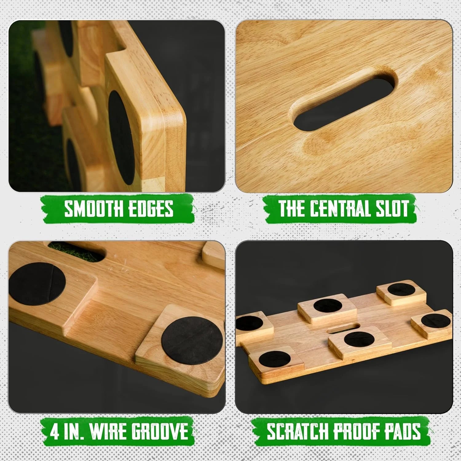 Wooden Fitness Board, Exercise Platform or Wooden Exercise Board for Resistance Band Exercises, Resistance Band Training, Stretching