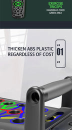 Placa de Push-Up Dobrável com Pegas — Treino de Peito, Abdómen, Braços e Costas