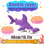 Peluche Tubarão Resistente com Som – Brinquedo Interativo de Dupla Camada