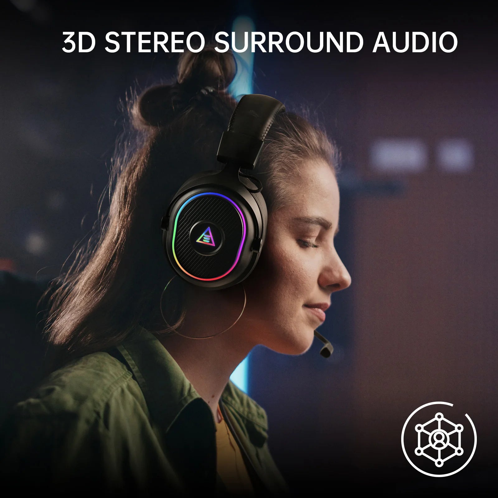 OneOdio EKSA MaKo BT — Headset Gaming 2.4 GHz/Bluetooth com Mic e 20 ms