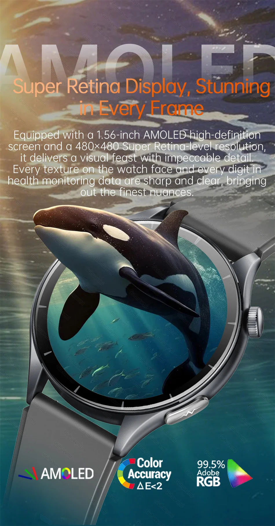 2026 New Smart Watch ECG+PPG Health Monitoring Blood Pressure Uric Acid Fitness Tracker Clock Sport Call Smartwatch Customizable Dial