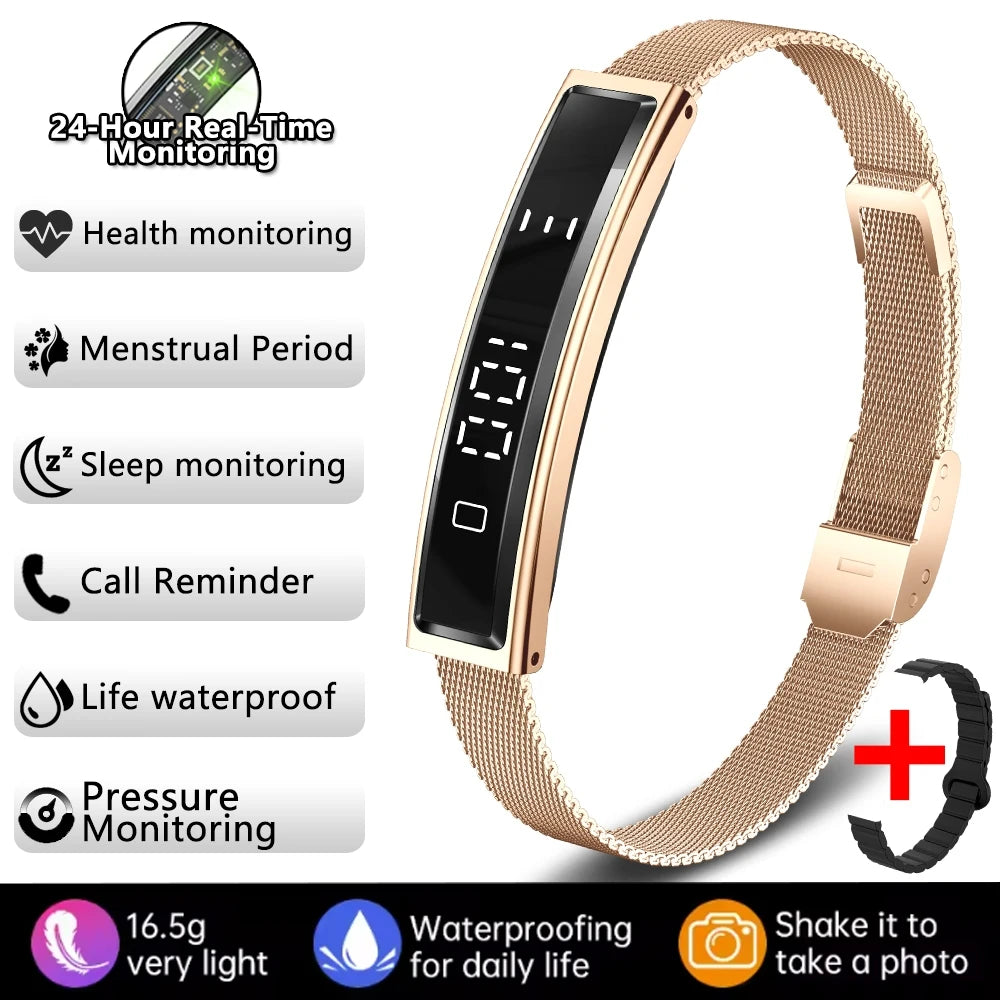 Pulseira Inteligente Feminina – Estilo, Fitness e Resistência à Água