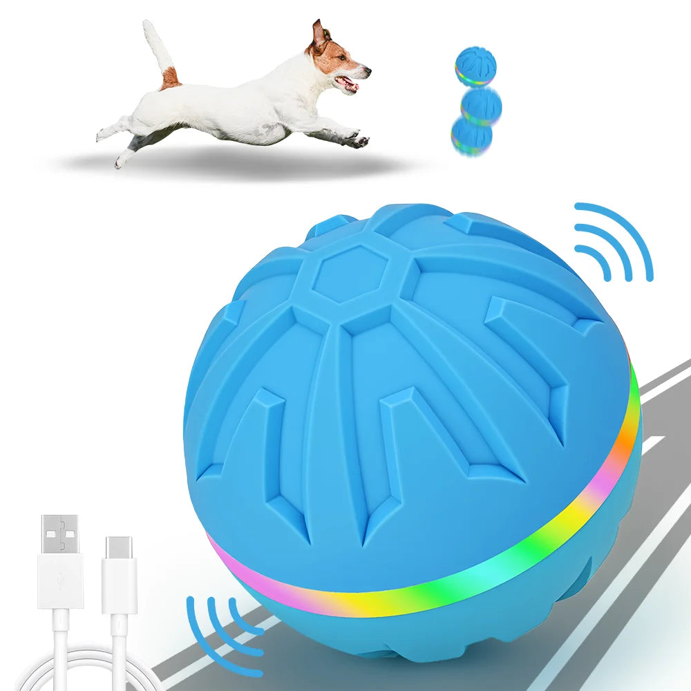 Remote-Controlled LED Light Up Rubber Dog Ball – Rechargeable Interactive Fetch Toy for Aggressive Chewers, IP65 Waterproof