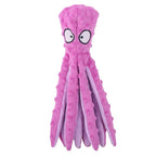 Dog Squeaky Toys Octopus - No Stuffing Crinkle Plush Dog Toys for Puppy Teething, Durable Interactive Dog Chew Toys for Small, M