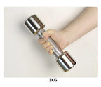 Electroplate Dumbbells Anti-slip Metal Stainless Steel Weightlifting Dumbbells for Women Home Fitness Equipment Strength Training