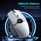 Wireless Bluetooth mouse with digital battery display, silent ergonomic mouse for PC Laptop Gaming, 2.4G / Bluetooth 5.0