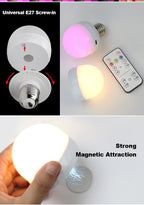 Lâmpada LED RGB USB 5V com Controlo Remoto e Intensidade Ajustável