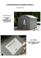 Stray Cat dog House Waterproof Outdoor Winter Warm Pet Cave Sleeping Beds Home Foldable Washable for Small Dog Puppy Supplies