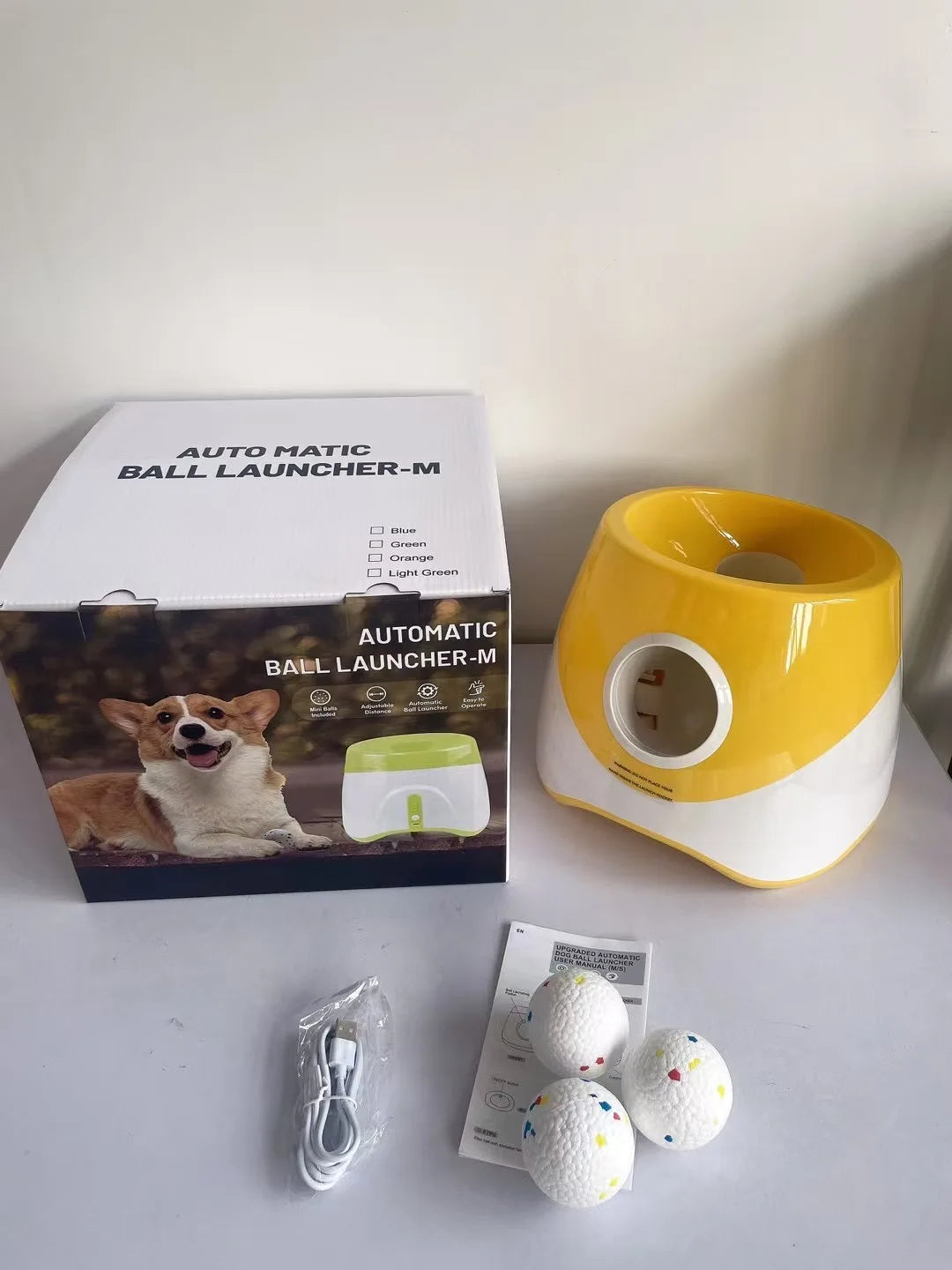 Lançador Automático de Bolas Recarregável – Dispensador Interativo para Cães