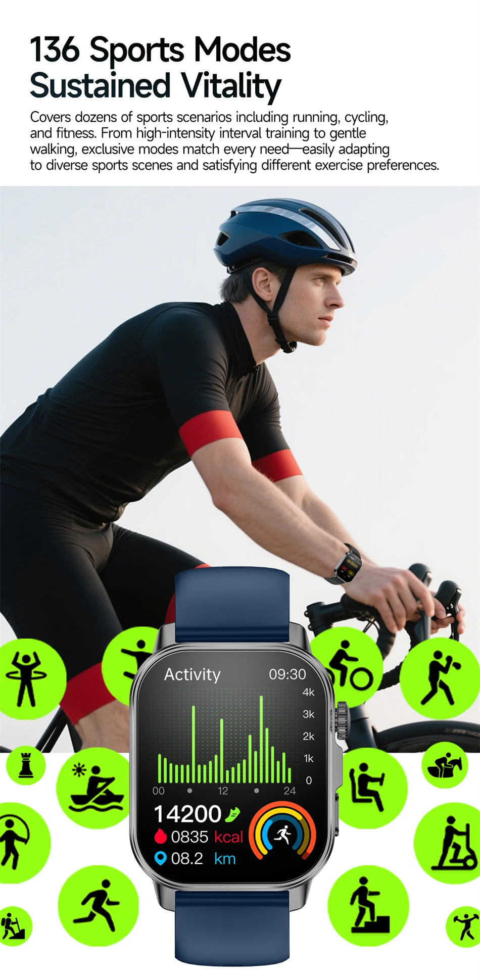 2026 New Model Uric Acid & Lipid Health Analysis Smartwatch Men's ECG+PPG Bluetooth Call 2.01 inch Flashlight Smartwatch Women's