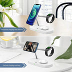3-in-1 Wireless Magnetic Charger for iPhone 16 15 14 13 12, Fast Charging Station for Apple Watch 10 9 8 7 6 5 4, AirPods 2 3 Pro