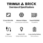 TRIMUI BRICK Handheld Game Console 3.2'' IPS Screen Linux System Trimui UI Metal Back Panel Key LED Lighting Free Keycap Gifts
