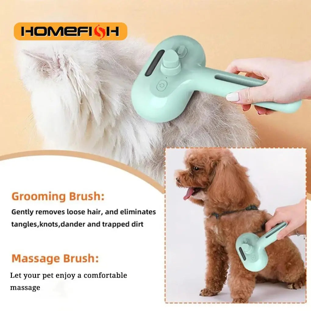 Steam Spray Dog Grooming Brush Single Steam Brush For Dogs Luxury Grooming Brush Dog Steam Brush