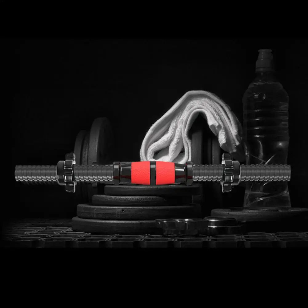 1 Pair 35cm Dumbbell Bar, Barbell Bars, Dumbbell Connecting Steel Tube with Standard Non-Slip Grip Surfaces and Spinlock Collars