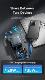 Vention 10000mAh Power Bank — 35W Fast Charge Mini USB‑C 3C