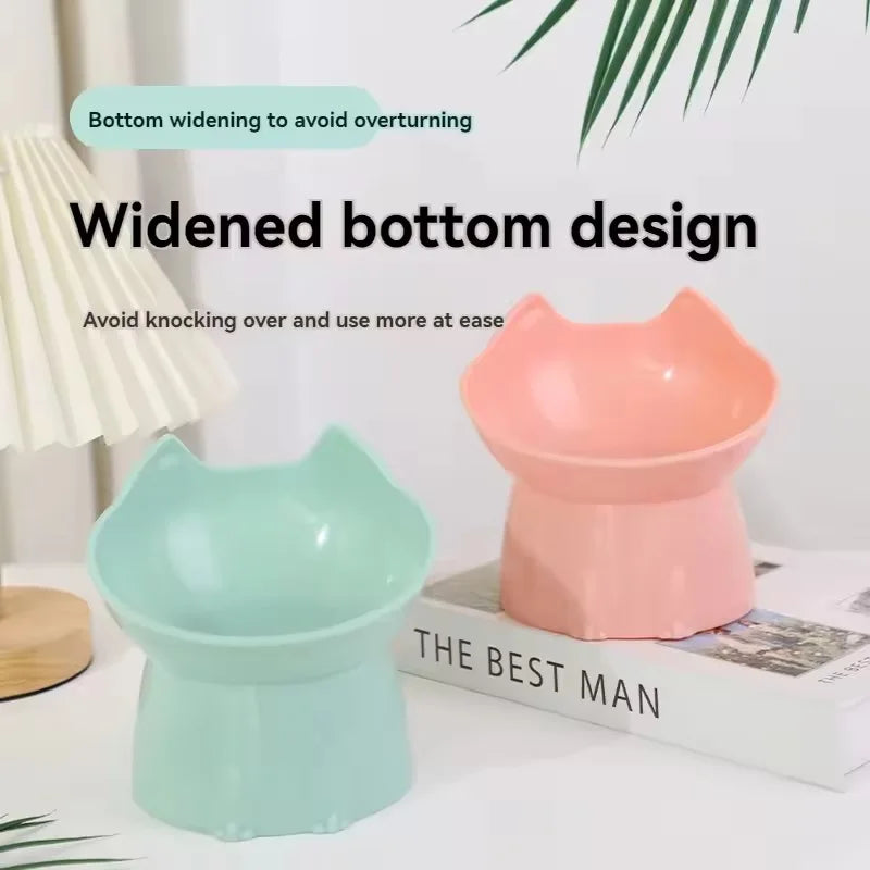 Pet Food Bowl Tilt High Bottom Neck Protector Antichoking Dog and Cat Water Bowl Antidumping Dog Non Slip Feeding Supplies