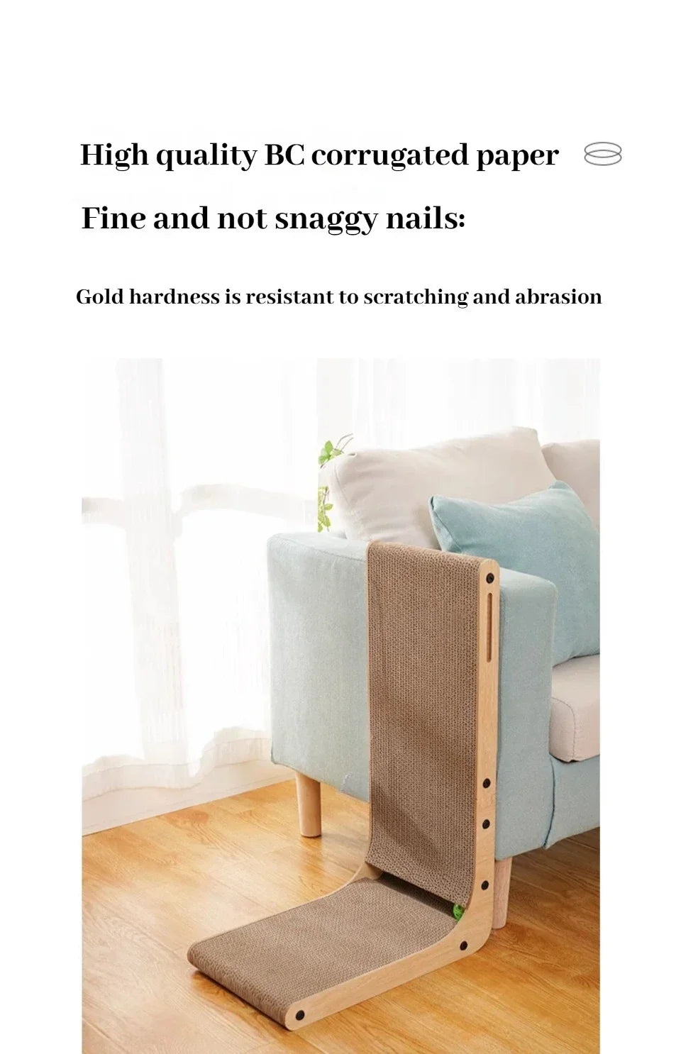 Large/Small Cardboard Cat Scratcher, L-Shape, Wear-Resistant, Scratch-Resistant, Cat Scratching Post, Cat Toy, Pets, Cat Accessories