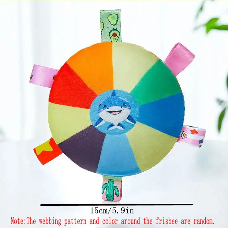 Dog Sounding Plush Toy Bell Cartoon Flying Disc Toy Small Dog Teeth Grinding Toy Wear-resistant Bite-resistant Puppy Pet Product