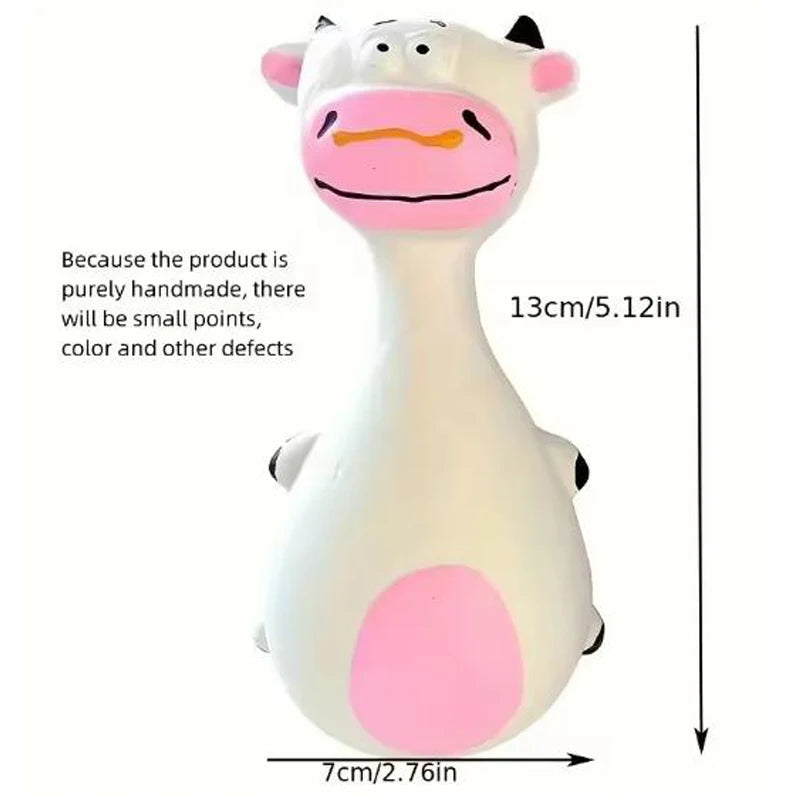 Dog Toys Sound Squeaky Elephant/Cow Animal Chew Pet Rubber Vocal Toys For Small Large Dogs Bite Resistant Interactive Toy