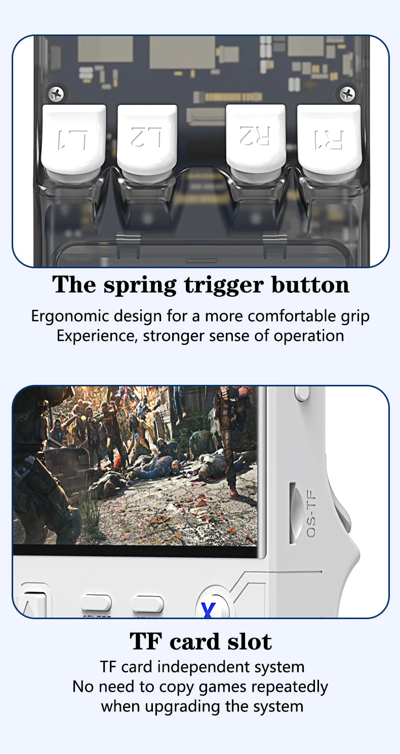 New ultra retro R36 handheld game console, 4.0-inch portable game console, Linux system, 128GB portable video game console.