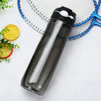 750ml Portable Sports Water Bottle With Straw For Camping Hiking Outdoor Plastic Transparent BPA Free Bottle For Men Drinkware