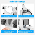 Cell Phone Clip Holder Clamp Mount Clip Stand Bracket for PlayStation 5 PS5 PS4 Wireless Controller Remote Play