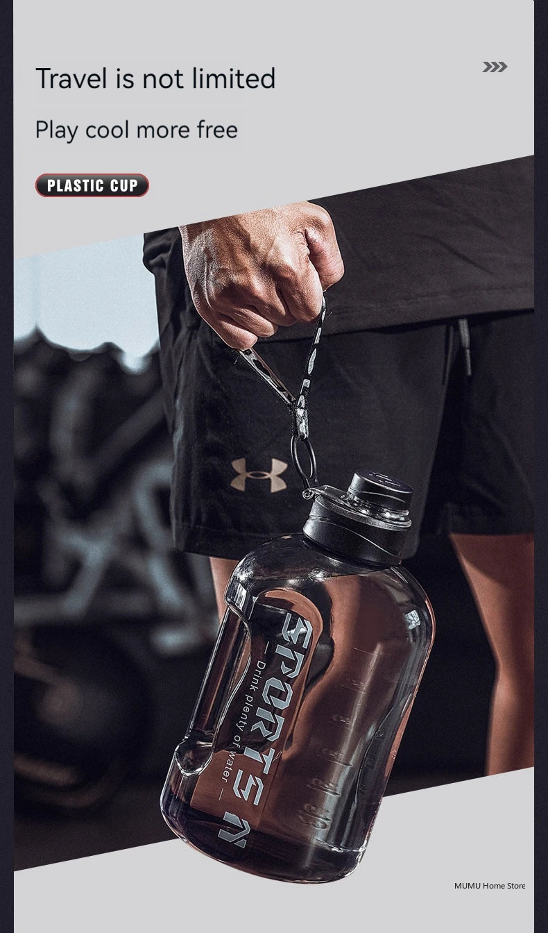 1.7L/2.7L/4L/5L Sports Water Bottle Gym Cycling Cup Portable Large Capacity Water Bottle For Fitness Camping Men Water Kellte