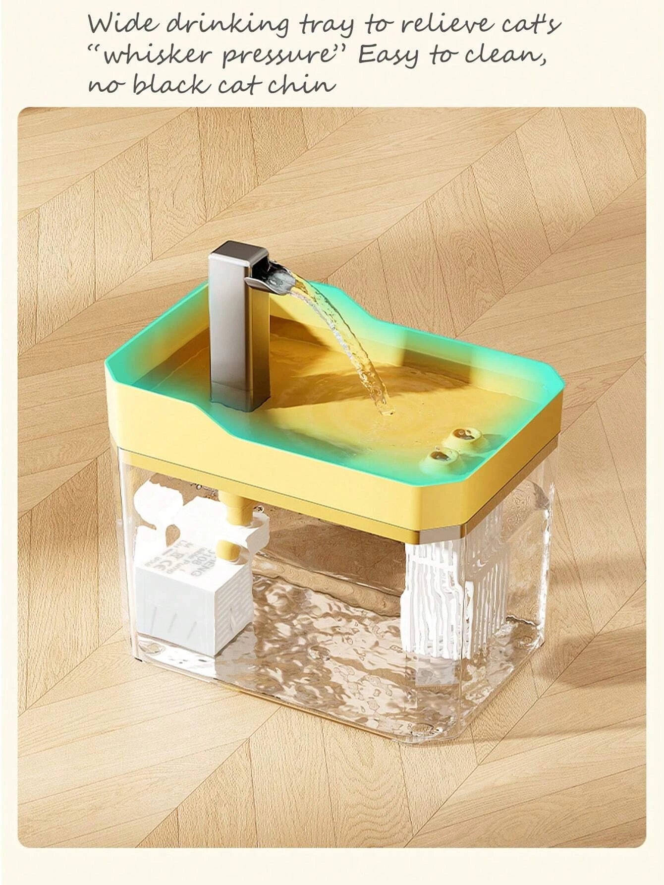 Fonte de Água Transparente com Filtro – Bebedouro Automático USB