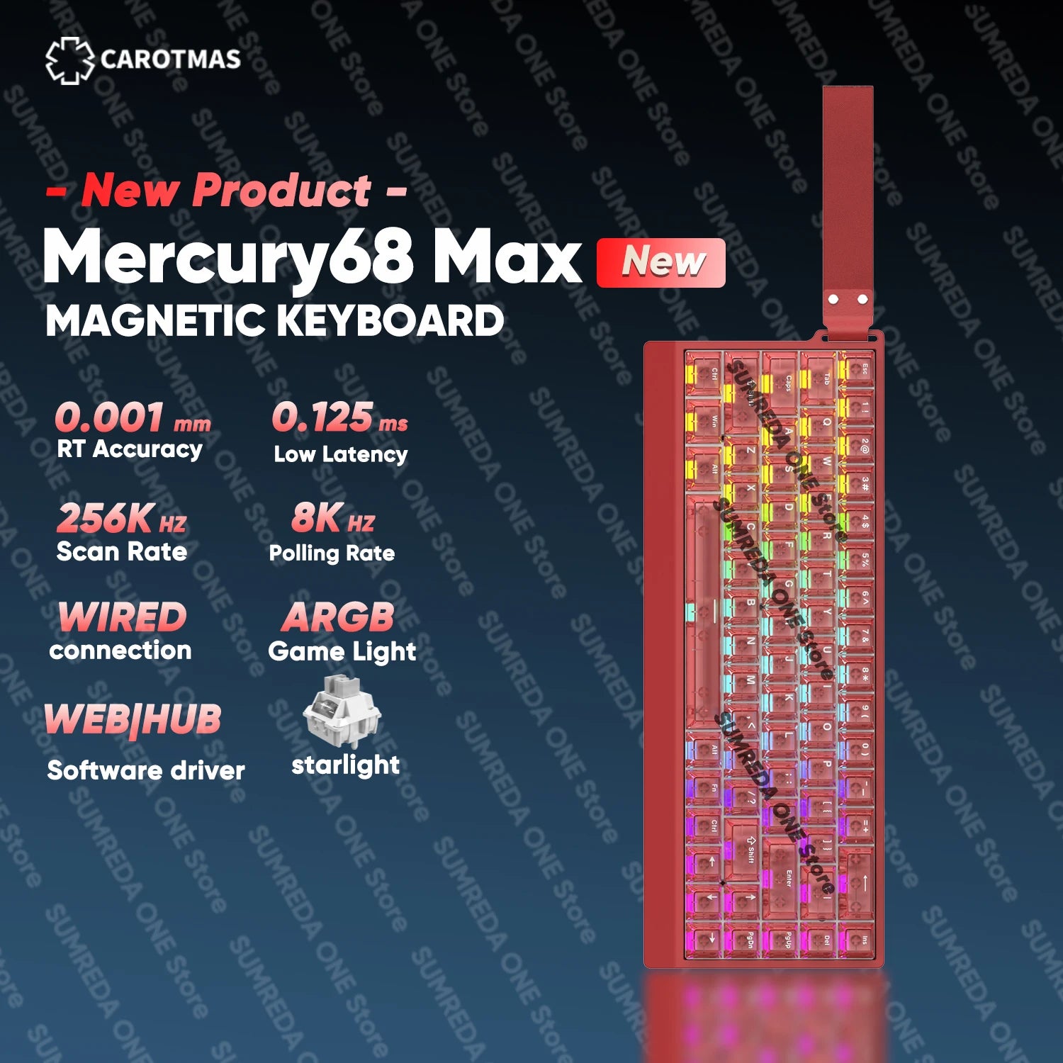 IROK Carotmas Mercury68 Max mars68 pro Mercury 68 Gaming Magnetic Mechanical Keyboard Rapid Trigger 0.001 8K Wired Gamer Keyboard