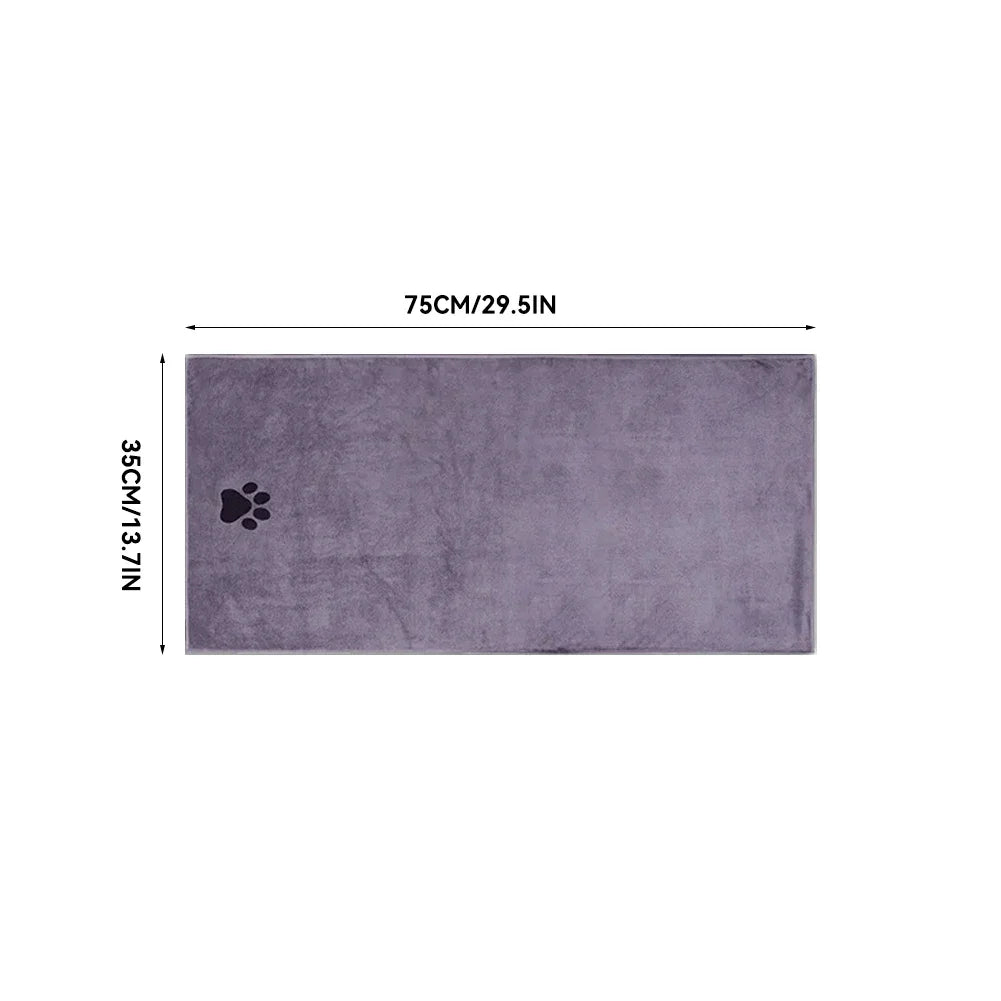 3 Size Options Microfiber Pet Bath Towel Embroidered Super Soft Absorbent Cat for Dogs Grooming Supplies