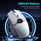 Wireless Bluetooth mouse with digital battery display, silent ergonomic mouse for PC Laptop Gaming, 2.4G / Bluetooth 5.0