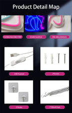 Cyberpunk Neon Sign Game Led Sign for Wall Decor Shooting Games Neon Light for Gaming Room Man Cave Bedroom Decoration