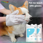 Pet no-wash hair cleaning gloves dog bath deodorization disposable cat cleaning wipes 8 pieces per pack of pet products for cat