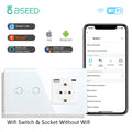 BSEED WiFi Touch Switch — Tomada EU com USB‑C Tuya Smart Life