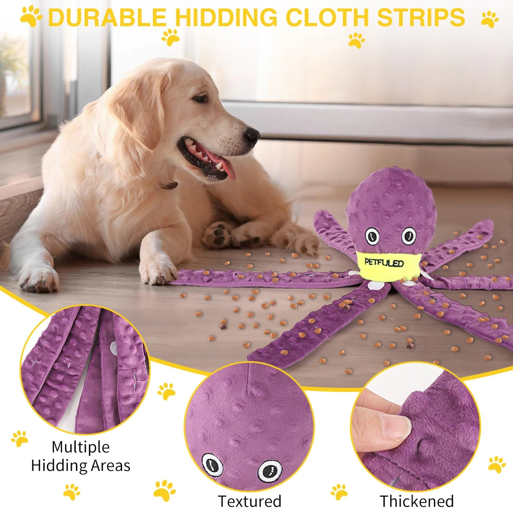 Valentine's Day Dog Enrichment Toys, Octopus Dog Toys, Dog Snuffle Toy, Helps Pets Eat Slowly, Dog Puzzle Game Interactive Toy