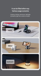 3-in-1 Magnetic Wireless Charger for iPhone 16 15 14 13 12, Fast Charging Station for Apple Watch 10 9 8 7 6 5 4, AirPods 2 3 Pro