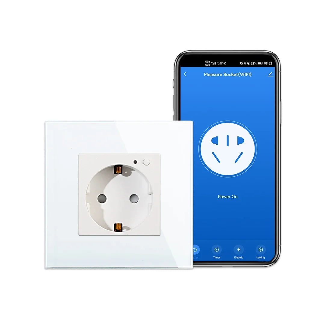 Bingoelec Tuya Smart Stair Switch — 2‑Way + Tomada WiFi com USB‑C
