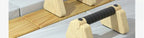 Pull-Up Stand Handles Wooden Push-Up Bar Beech Wood Calisthenics Home Exercise Equipment Wooden Parallettes Bar for Floor Use