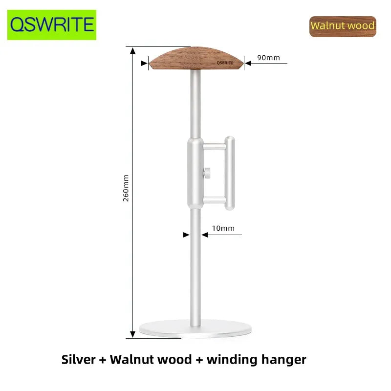 Walnut wood headphone holder minimalist earphone storage rack Solid wood headphone hanger earphone holder